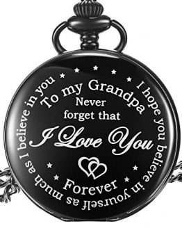 Hicarer Grandfather Pocket Watch for Father's Day Christmas Birthday