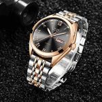 Golden Black Analog Quartz Watch Men