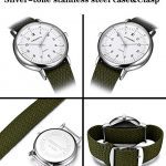 Nylon Band Watch for Men, Boy Clear Design Analog White