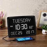 Large Alarm Clock for Bedroom LED Kitchen Desk Wall