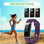 Purple Fitness Tracker with Heart Rate Monitor