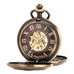 ManChDa Antique Men Pocket Watch Double Hunter Automatic
