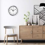 Kitchen Modern Silver Decorative Silent Metal Wall Clock
