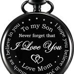 Hicarer Pocket Watch Gift for Son-Never Forget That, I Love You