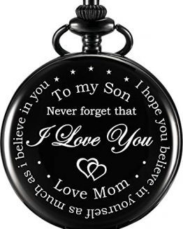 Hicarer Pocket Watch Gift for Son-Never Forget That, I Love You