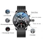 Sleek Precision: Ultra Thin Waterproof Automatic Mesh Strap Chronograph Watch