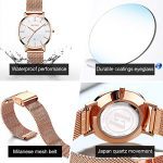 Women's Thin Watch,Ladies Rose Gold Watch,Mesh Watches for Women