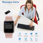 Pink Smart Watch Fitness Tracker Monitor