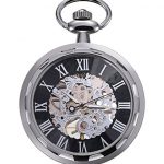 Carrie Hughes Men's Open face Silver Tone Steampunk Skeleton