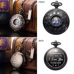 Pocket Watch with Box and Chain Personalized Custom Engraving