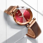 Sky Dial Analog Quartz Watch Magnetic Mesh Band