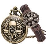 Halloween Ghost Pocket Watch with Chain Vintage Retro