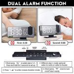 EAAGD Projection Digital Alarm Clock, LED Display with USB