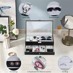 TomCare Upgraded Watch Box Watch Case Jewelry for Men Women
