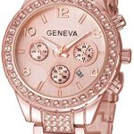 Unisex Luxury Pave Floating Crystal Diamonds Quartz Watch