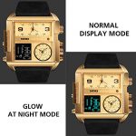 SKMEI Men's Digital Sports Watch, LED Square Large Face