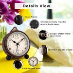 Peakeep 4" Battery Operated Antique Retro Analog Alarm Clock