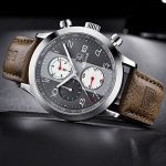 BENYAR Chronograph Waterproof Watches Business Leather Band Strap
