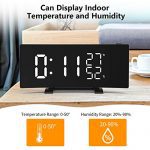 LESHP 3-Color Projection Alarm Clock, Temperature and Humidity Display