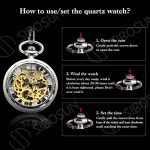 Steampunk Transparent Open Face Pocket Watch