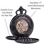 Mechanical Roman Numerals Dial Skeleton Pocket Watch
