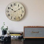 Living Room Rustic Quiet Wood Map Clock