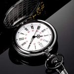 Timeless Affection: Engraved Pocket Watch for Husband, a Perfect Anniversary Gift (White Dial)