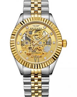 BRIGADA Men's Watches Swiss Brand Nice Classic Luxury Gold
