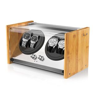 Bamboo Watch Winder 4 Automatic Watches