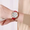 Red Leather Waterproof Chrongraph Wristwatch 24-Hour MEGIR