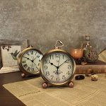 Retro Vintage Golden Table Clock Non-Ticking
