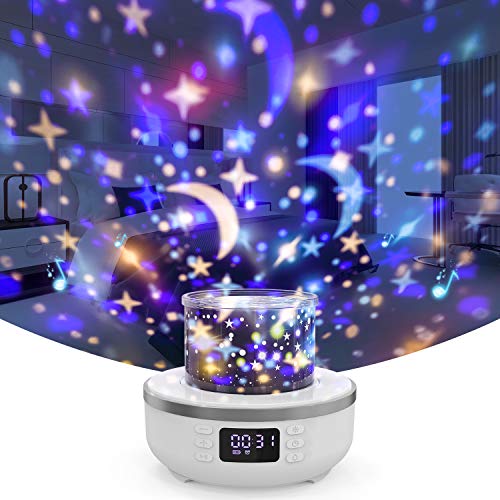 Star Projector Night Light Bluetooth Speaker for Kids
