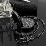 Steampunk Vintage Pocket Watch,Stainless Steel Quartz
