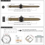 Leather Watch Strap with Silver Stainless Steel Buckle 20mm