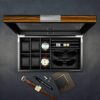 Lifomenz Co Watch Jewelry Box for Men 6 Slot Watch Box