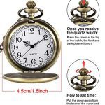 Hicarer Dad Present from Daughter to Father Engraved Pocket Watch