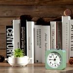 Green  Alarm Clock with Square Metal Case