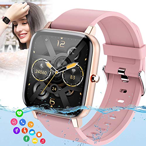Waterproof Bluetooth Smartwatch Fitness Watch with Blood Pressure Oxygen Heart Rate Monitor