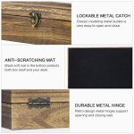Watch Box Case Organizer Wood Box with Glass Top