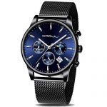 CRRJU Quartz Watch for Men,Style Auto Date Window