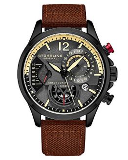 Aviator Sports Watch with Leather Band