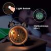 Loud and Silent Alarm Clock with Large Numbers – Perfect for Heavy Sleepers, Kids, and Offices, Compact Retro Design with Night Light and Non-Ticking Mechanism