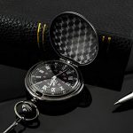 Steampunk Vintage Pocket Watch,Stainless Steel Quartz