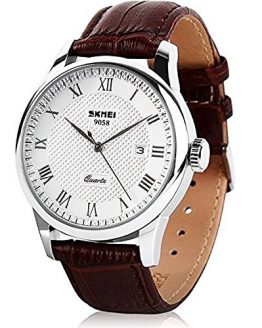 Mens Quartz Watch, Roman Numeral Business Casual Fashion