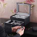 BEWISHOME Watch Box Organizer with Valet Drawer