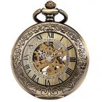 SIBOSUN Pocket Watch Mechanical Skeleton Antique Men