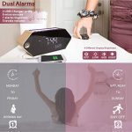 Sicsmiao Projection Alarm Clock, Digital Alarm Clock for Bedrooms