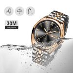 Golden Black Analog Quartz Watch Men