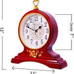 Beesealy Mantel Clock, 12-Inch Mantel Clock, Silent Movement