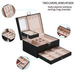 2-Layer Jewelry Organizer with Mirror - Stylish and Secure Jewelry Storage for Women